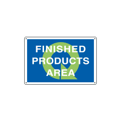 Sign information FINISHED PRODUCTS AREA