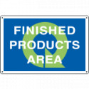 Sign information FINISHED PRODUCTS AREA