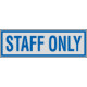 Label silver STAFF ONLY