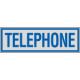 Label silver TELEPHONE