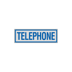 Label silver TELEPHONE