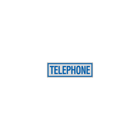 Label silver TELEPHONE