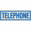 Label silver TELEPHONE