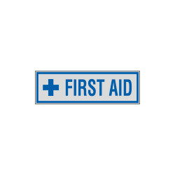 Label silver FIRST AID