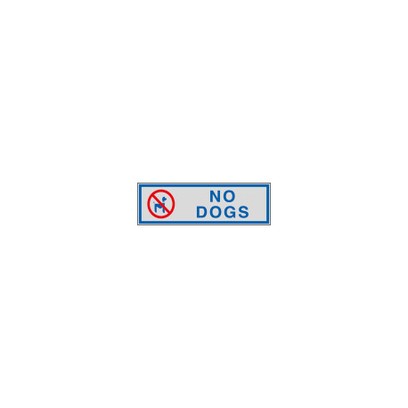 Label silver NO DOGS