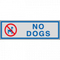 Label silver NO DOGS