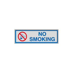 Label silver NO SMOKING