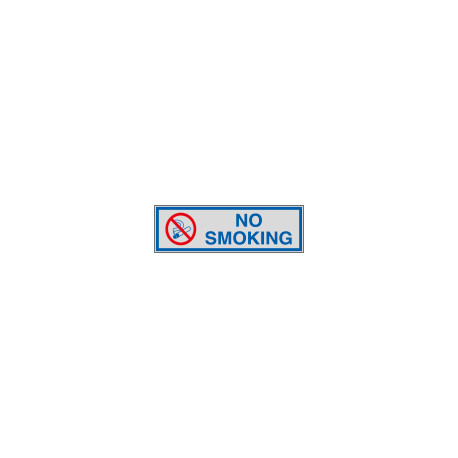 Label silver NO SMOKING