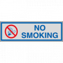 Label silver NO SMOKING