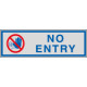 Label silver NO ENTRY