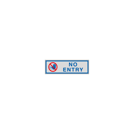Label silver NO ENTRY