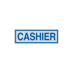 Label silver CASHIER