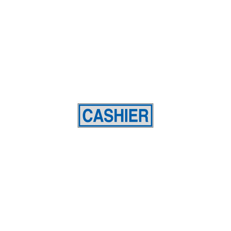 Label silver CASHIER
