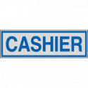 Label silver CASHIER