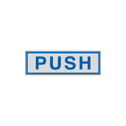 Label silver PUSH