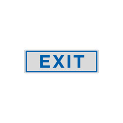 Label silver EXIT