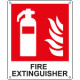 Sign escape way FIRE EXTINGUISHER EN ISO 7010 F001