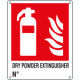 Sign escape way DRY POWDER EXTINGUISHER N. EN ISO 7010 F001