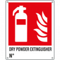 Sign escape way DRY POWDER EXTINGUISHER N. EN ISO 7010 F001