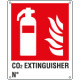 Sign escape way CO2 EXTINGUISHER N. EN ISO 7010 F001