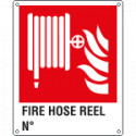 Sign escape way FIRE HOSE REEL N. EN ISO 7010