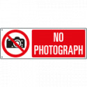Sign prohibition NO PHOTOGRAPH EN ISO 7010 P029