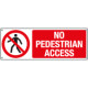 Sign prohibition NO PEDESTRIAN ACCESS EN ISO 7010 P004
