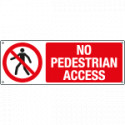 Sign prohibition NO PEDESTRIAN ACCESS EN ISO 7010 P004