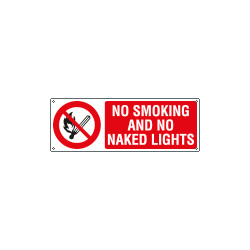 Sign prohibition NO SMOKING AND NO NAK.