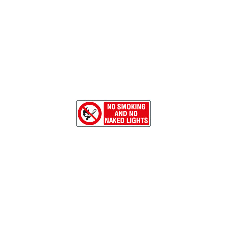 Sign prohibition NO SMOKING AND NO NAK.