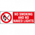 Sign prohibition NO SMOKING AND NO NAK.