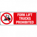 Sign prohibition FORK LIFT TRUCKS PROH EN ISO 7010 P006
