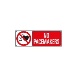 Sign prohibition NO PACEMAKERS EN ISO 7010 P007