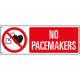 Sign prohibition self-adhesive NO PACEMAKERS EN ISO 7010 P007