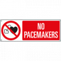 Sign prohibition self-adhesive NO PACEMAKERS EN ISO 7010 P007