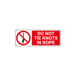 Sign prohibition DO NOT TIE KNOTS EN ISO 7010 P030