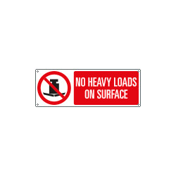 Sign prohibition NO HEAVY LOADS ON SURFACE EN ISO 7010 P012