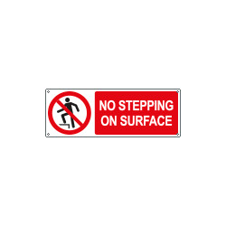 Sign prohibition NO STEPPING ON SURFACE EN ISO 7010 P019