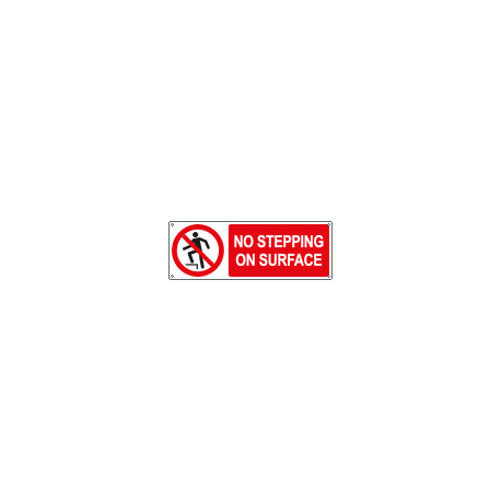 Sign prohibition NO STEPPING ON SURFACE EN ISO 7010 P019
