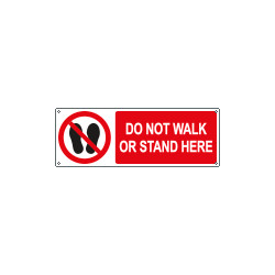 Sign prohibition DO NOT WALK OR STAND EN ISO 7010 P024