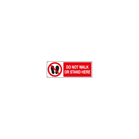 Sign prohibition DO NOT WALK OR STAND EN ISO 7010 P024