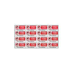 Sheet n. 16 label FORBIDDEN TO OPEN EN ISO 7010