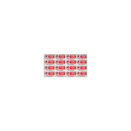 Sheet n. 16 label FORBIDDEN TO OPEN EN ISO 7010
