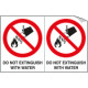 Sheet n. 2 label DO NOT EXTINGUISH EN ISO 7010 P011