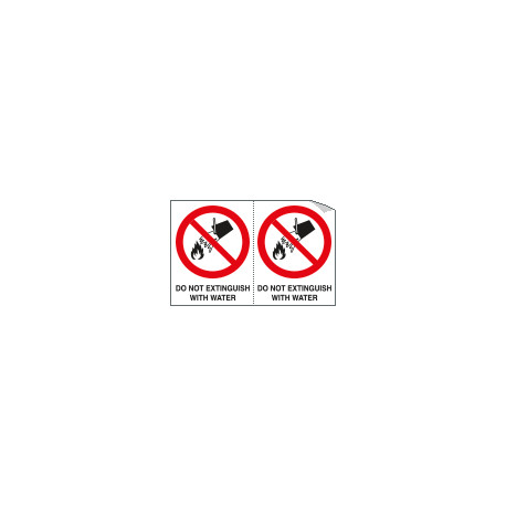 Sheet n. 2 label DO NOT EXTINGUISH EN ISO 7010 P011