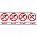 Sheet n. 4 label DO NOT EXTINGUISH WITH WATER EN ISO 7010
