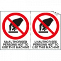 Sheet n. 2 label "UNAUTHORISED. . . "