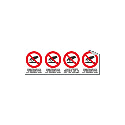 Sheet n. 4 label "UNAUTHORISED. . . "
