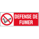 Sign prohibition DEFENSE DE FUMER EN ISO 7010 P002