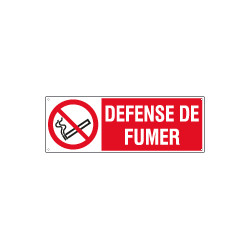 Sign prohibition DEFENSE DE FUMER EN ISO 7010 P002